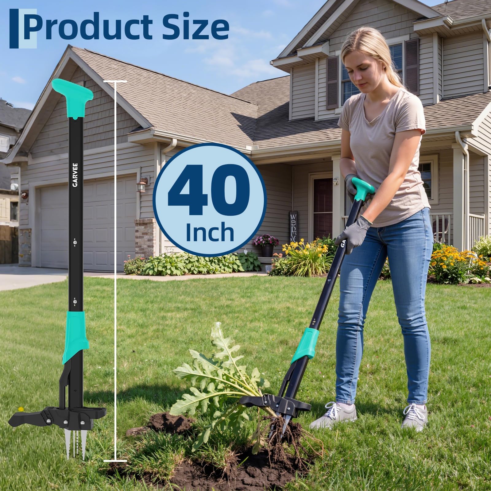 Gardening Tools Gifts - Langstieliger Unkrautstecher zum Aufrecht Stehen, Kein