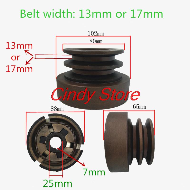 Gardening Tools Used - (Doppelnut-Riemenkupplung) Doppelrillen-Riemenkupplung, passend für 188F/190F/GX390/GX420-Motoren mit