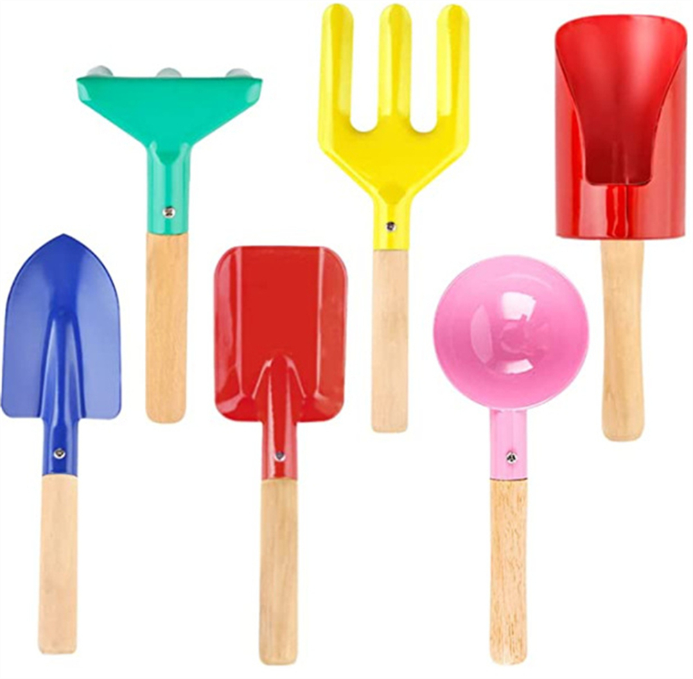 Gardening Tools Kit For Kids - Buntes 6-teiliges multifunktionales Gartengerät-Set für Kinder