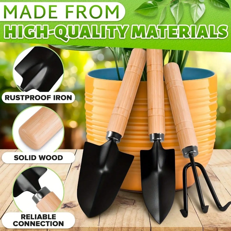 Gardening Tools Gifts - 3-teiliges Mini-Gartengeräte-Set, tragbares kleines Gartengerät mit